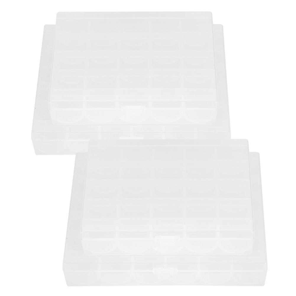 4pcs Sewing Bobbins Storage Box 25 36 Grids Transparent Plastic Spools Case Home Sewing Accessories