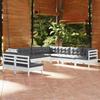 VidaXL Solid Pine Wood Garden Lounge Set 9 Pcs with Cushions Patio Furniture Outdoor Furniture Garden Furniture 3096828