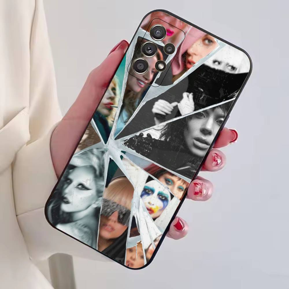 S-Singer L-Lady Gaga Phone Case For Samsung S25,S24,S21,S22,S23,S30,Ultra,S20,Plus,Fe,Lite,Note,10,Black Cover