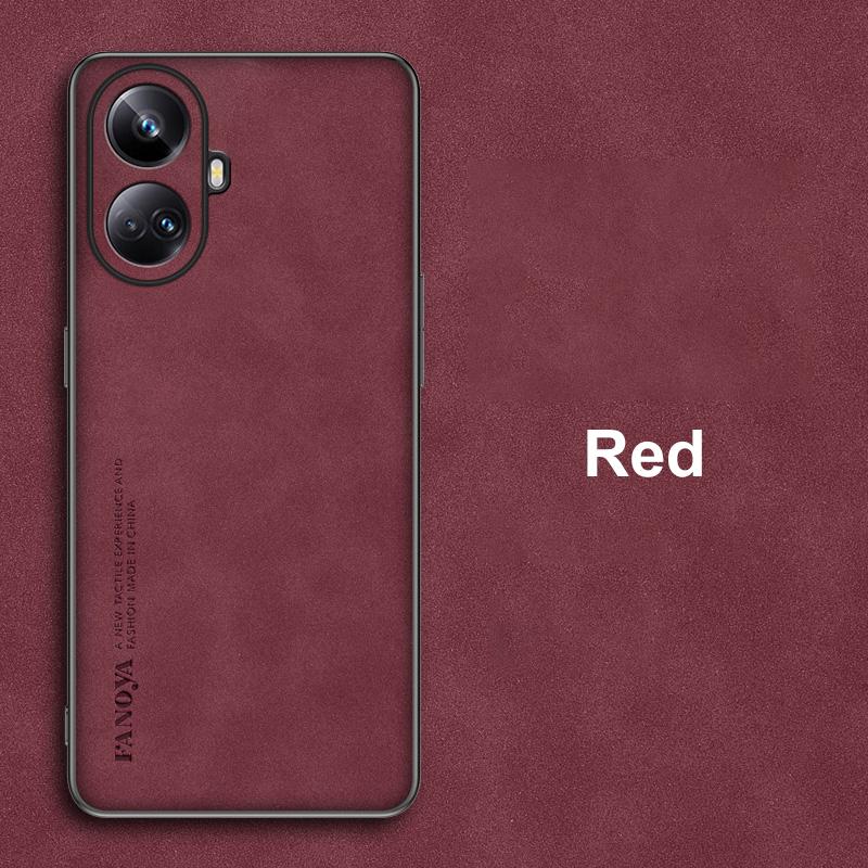 

Для Realme 10 Pro Plus Чехол Роскошный Кожаный Чехол для Телефона Для Realme 10 Pro+ 5G Задняя Крышка Силиконовый Противоударный Полная Защита Realme 10 Pro Plus красный