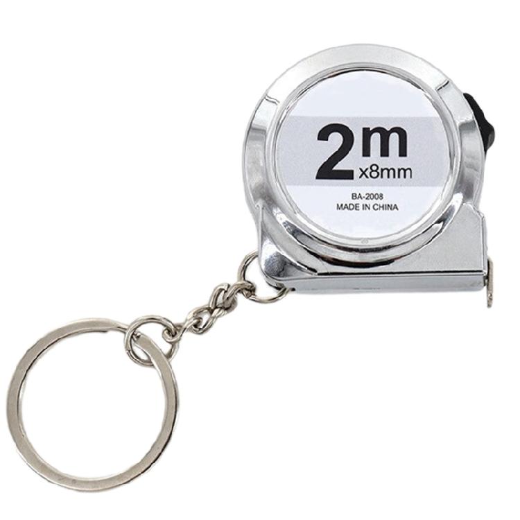 40g Kohlenstoffstahl Maßband 2M Länge Schlüsselanhänger Design für Möbelkauf Autozubehör Genaue Messungen