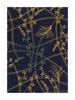 Tenugui Hand Made In Moon Viewing Party Niwa-zome Towel, Chu-sen, 100% Cotton, Japan, (Navy Blue)