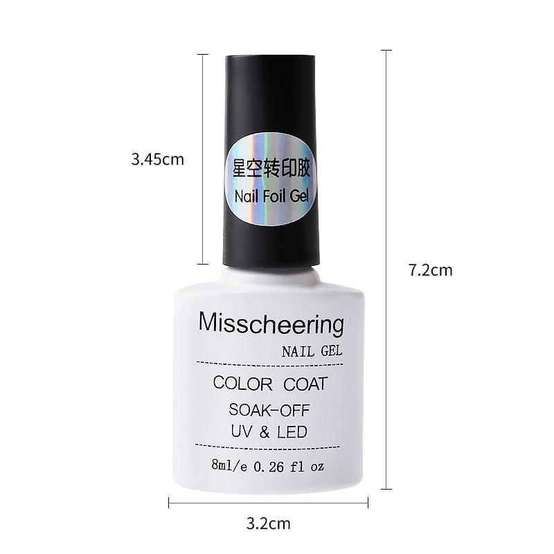 8ML folia na paznokcie klej samoprzylepny naklejka gwiaździste niebo Transfer środowiskowy roślinny klej do paznokci żelowy lakier UV akcesoria do manicure