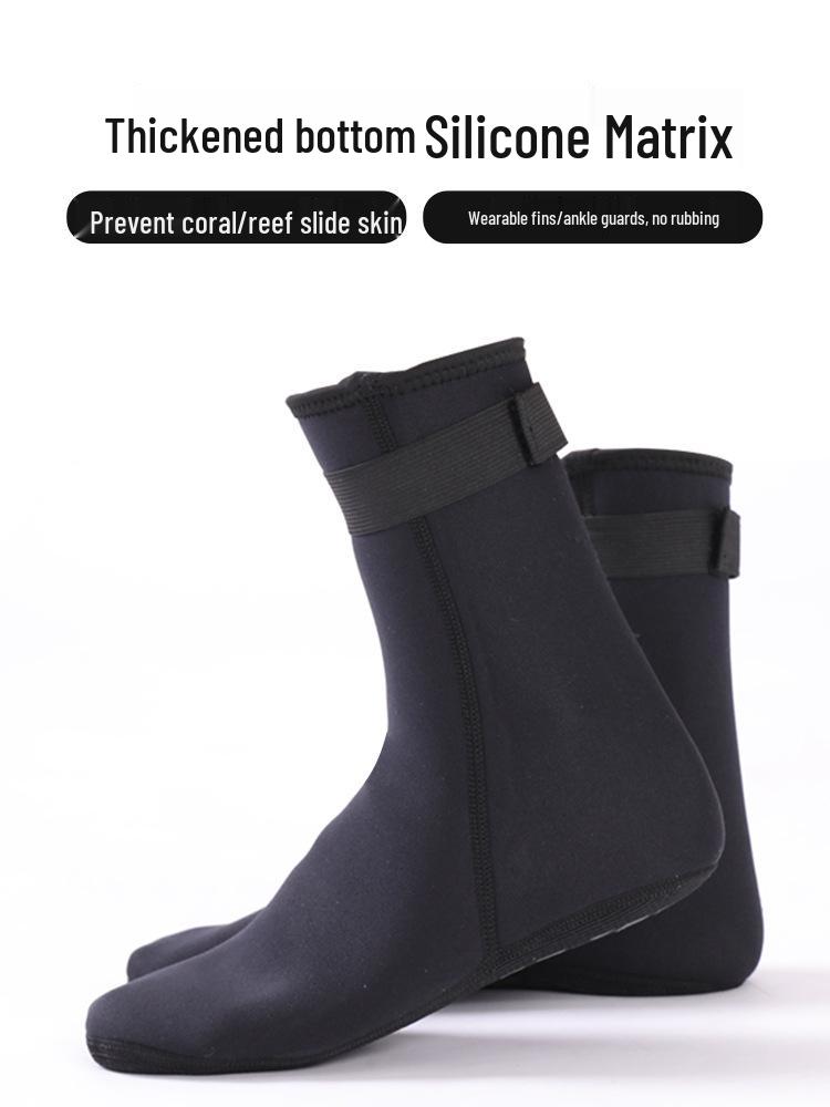 Unisex Diz Altı Dalış Çorapları: Kaymaz, Delinmeye Karşı Dayanıklı, 3/5 mm Kalınlıkta, Yüzme, Sörf ve Plaj Aktiviteleri İçin Mükemmel.