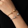 Stainless Steel Big Small Ball Bracelet for Women Minimalist Sphere Non-Fade Premium Jewelry Commute Daily Wear Couple Gifts