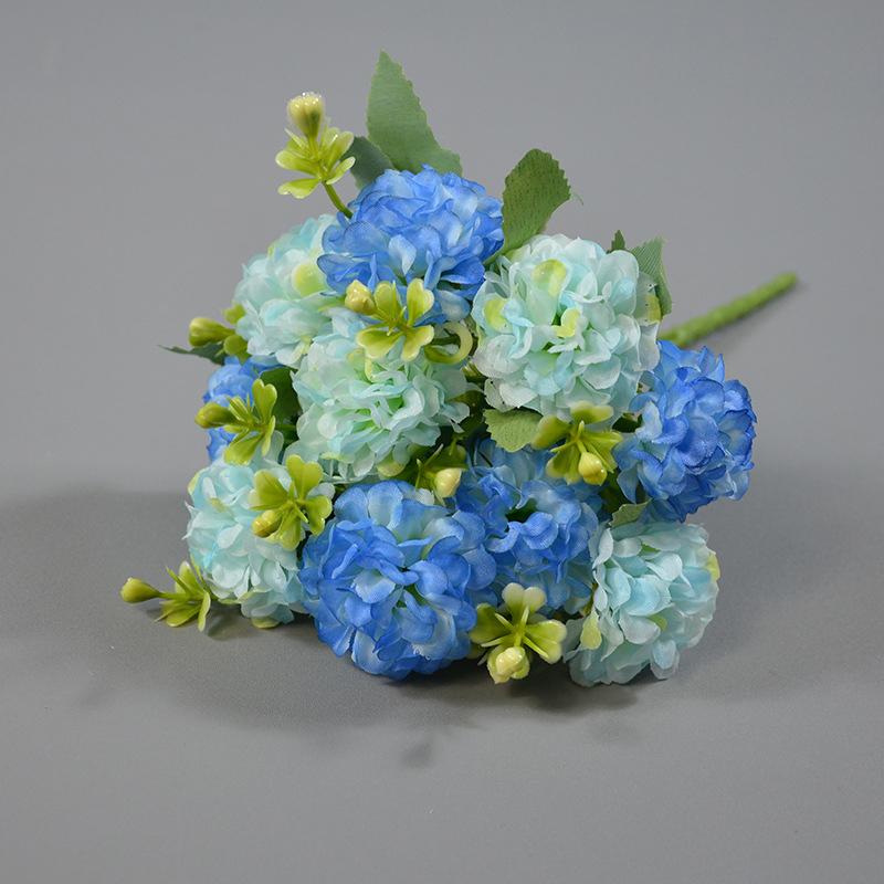 15 flower head artificial flower silk hydrangea white wedding small bouquet fake flower party DIY decoration