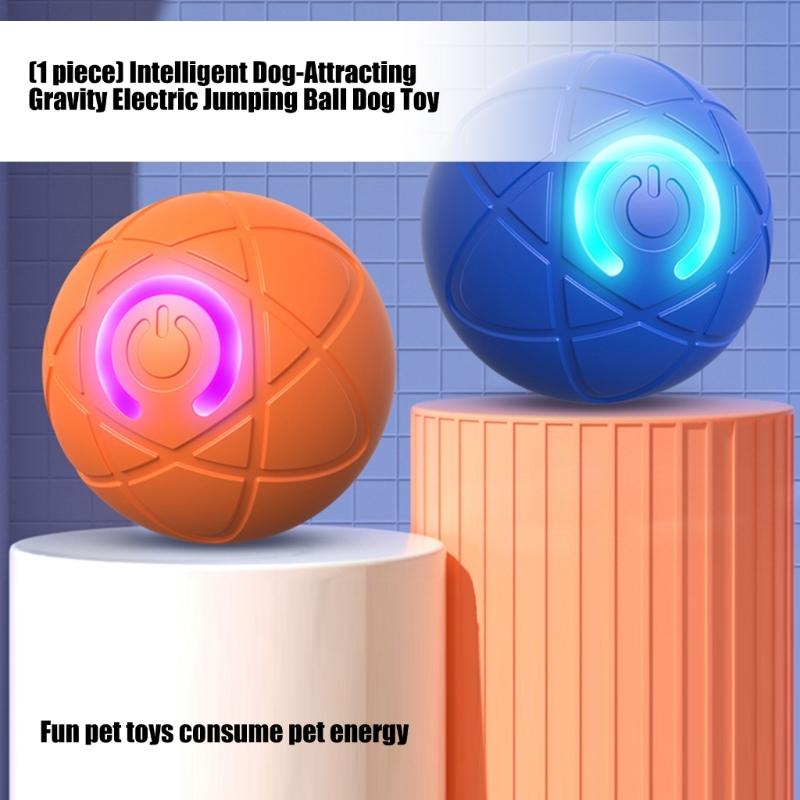 Rechargeable Ball Toy Interactively Dog Ball Toy with Sound Maker and Teeth Cleaning For Dog Motion And Auto Playing