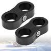 KIMISS AN10 Aluminum Alloy Hose Separator Clamp Fitting Adapter Bracket Universal (Black)