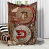Bitcoin Cryptocurrency Pattern Flannel Printed Blanket Suitable for All Seasons Suitable for Living Room Office Sofa and Travel