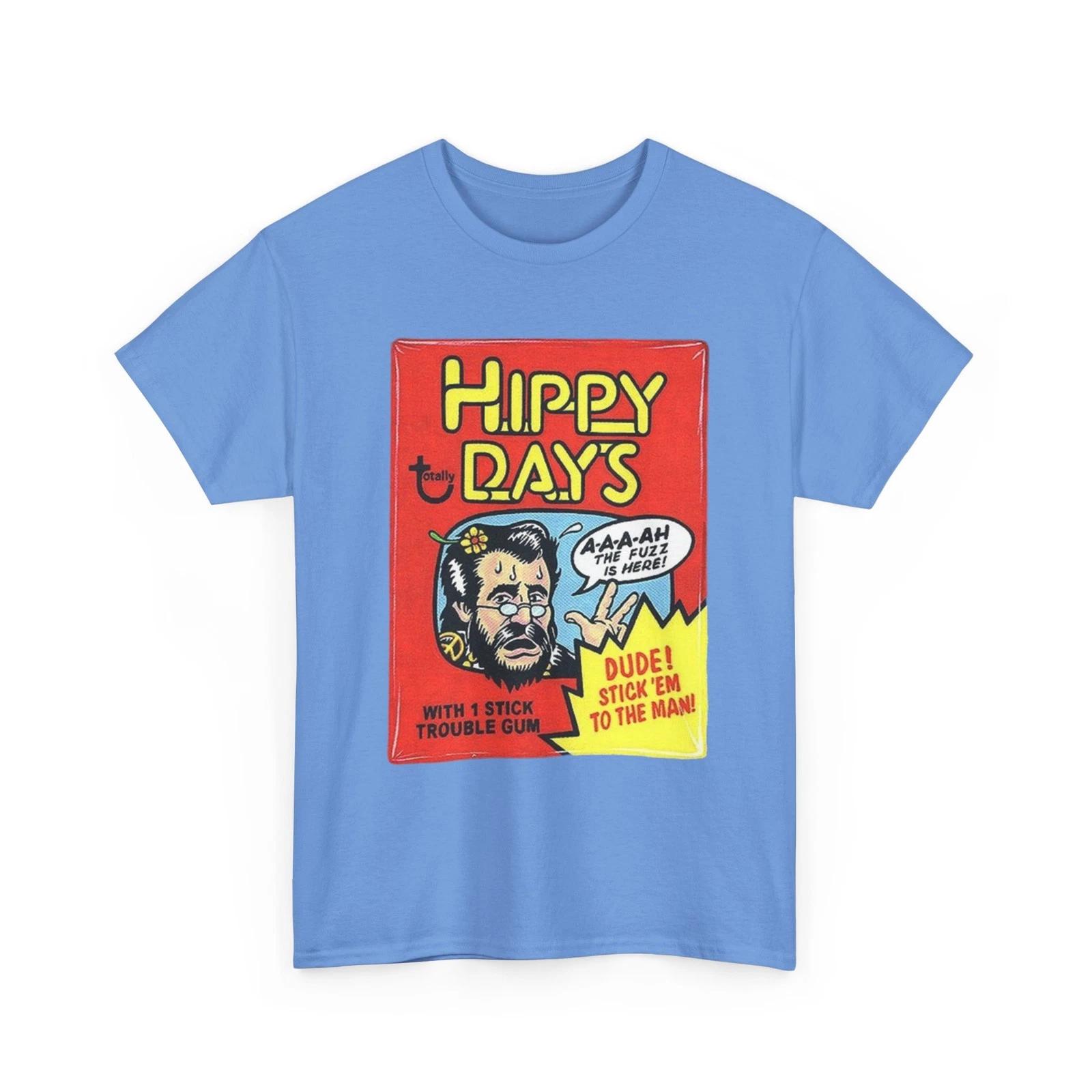 Wacky Packages HIPPY DAYS Trading Cards Printed T shirt Funny HAPPY DAYS Parody L