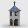 DIY custom MOC building block toys, medieval church cabin model decoration, creative assembly toy collection, festival gifts