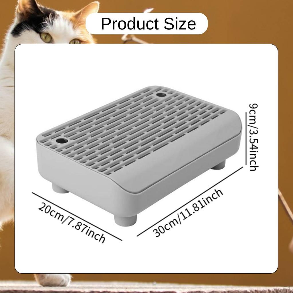 Escada de Pedais para Gatos Camada Dupla Armadilha de Areia para Gatos Base Antiderrapante Fácil de Limpar Tapete para Gatinhos para