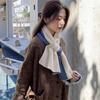 Stylish Ladies' Knitted Scarf Crossed Designs Neck Warmer Cosy Solid Color Blocking Scarf for Autumn and Winter Comfort