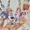 Acrylic Phone Charm Cute Girls Bag Decorative Key Ring Character Decal Book Charm Phone Lanyard Keyring Keychain