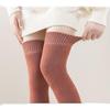 Thicken Warm Pairs Autumn Winter Women's Knee High Socks Thick and Warm Stockings Solid Color Slimming Stocking For Girls Gift