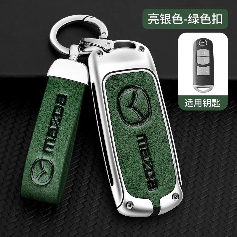 2025 Hot Metal&Leather Car Key Case Cover Bag Protector For Mazda 2 3 6 BL BM GJ Axela Atenza Demio CX-5 CX5 CX-3 CX-7 CX8 CX-9