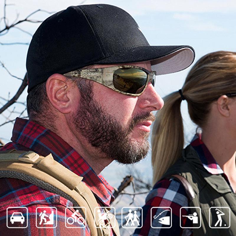 Camouflage Polarized Tactical Sunglasses: Ideal for Outdoor Sports, Hunting, and Fishing - Unisex Style for European and American Use