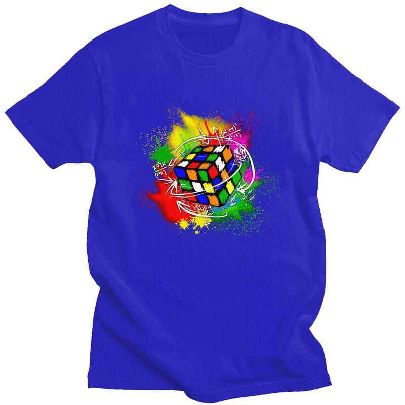 Custom Cool Vintage Rubix Rubiks Cube Math Lover T Shirt Men 100 Cotton Tshirt Casual Tees Streetwear Tshirt