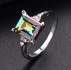 New Popular Rhinestone Square Crystal Ring