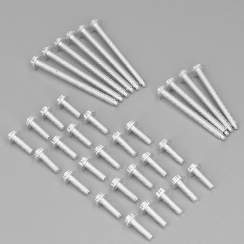 33pcs Car Engine Oil Pan Bolt 1132210959 11130392549 for E88 E90 E91 E92 F23 Metal Car Bolt Automotive Accessories