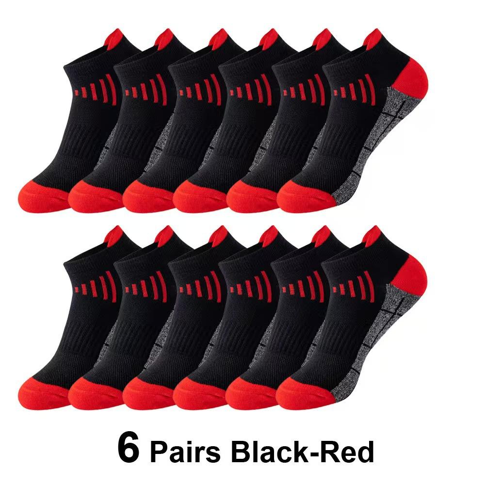 6 Pairs Women Running Socks Breathable Athletic Socks Cushion Low Cut Cycling Sports Socks 6 pairs