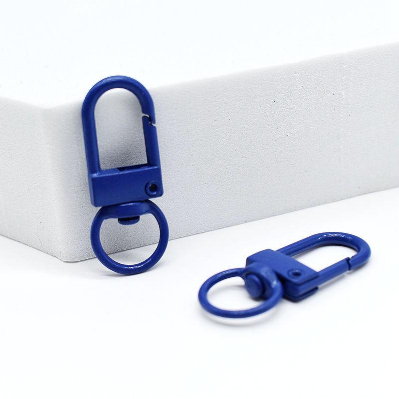 Zinc Alloy Keychain: Colorful Lobster Clasp Dog Hook, DIY Blind Box Figure, Spring Buckle Ornament