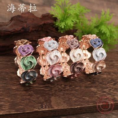 New Color Oil Geometric Rose Elastic Bracelet Fashion Premium Ladies Versatile Alloy Bracelet