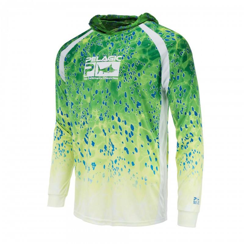 PELAGIC Long-sleeved Hooded Fishing Suit Breathable Quick-drying Sunscreen Ice Silk Luya
