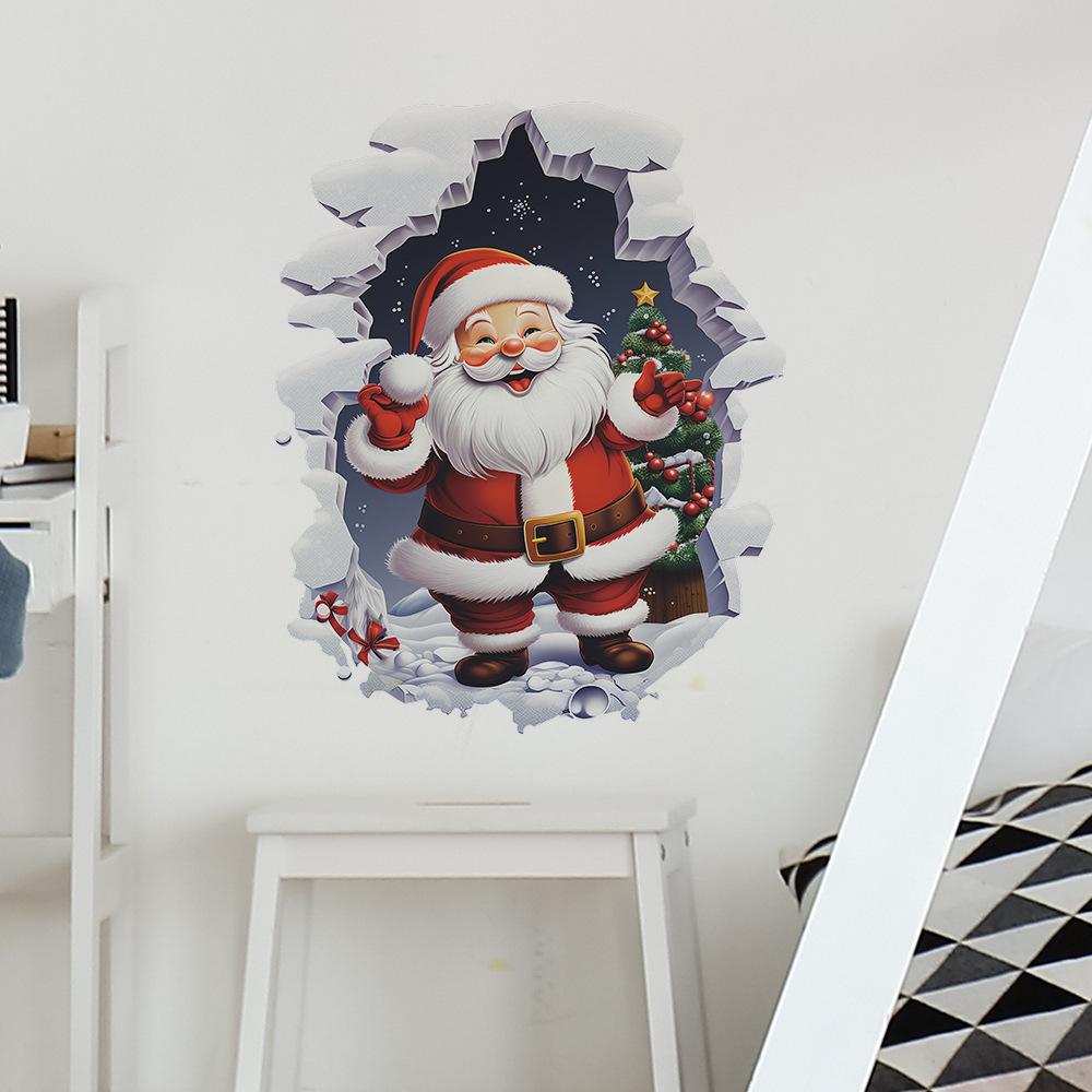 Autocolante Decor Atmosferă de Crăciun - Decalcomanii de Perete Brad de Crăciun pentru Living, Dormitor, Balcon și Mai Mult