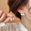S925 Silver Leaf Pearl Stud Earrings: 2024 Light Luxury Ear Jewelry for Women