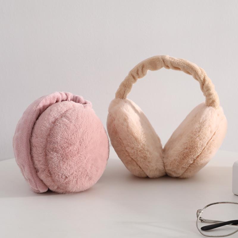 Foldable Korean Style Warm Earmuffs for Men and Women - Trendy Hamburger Design
