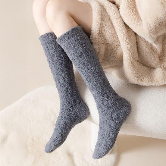 Fuzzy Socks for Women Knee High Fluffy Stockings Soft Warm Cozy Slipper Socks Plush Winter Long Floor Socks