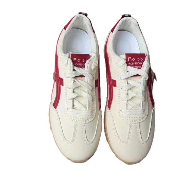 Retro Striped German Training Shoes Women's Summer Breathable Mesh Inner Height Increase Versatile Commuter Shoes Sports