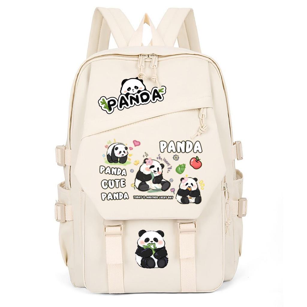 Panda Huahua Cartoon Printing Primary And Secondary School Students High Value Backpack Large Capacity Versatile School Bag