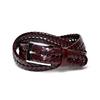 [KIETH] Men's Belt, Mesh Leather, Genuine Leather, Burgundy, Adjustable Size, Guaranteed Quality KE21194-69