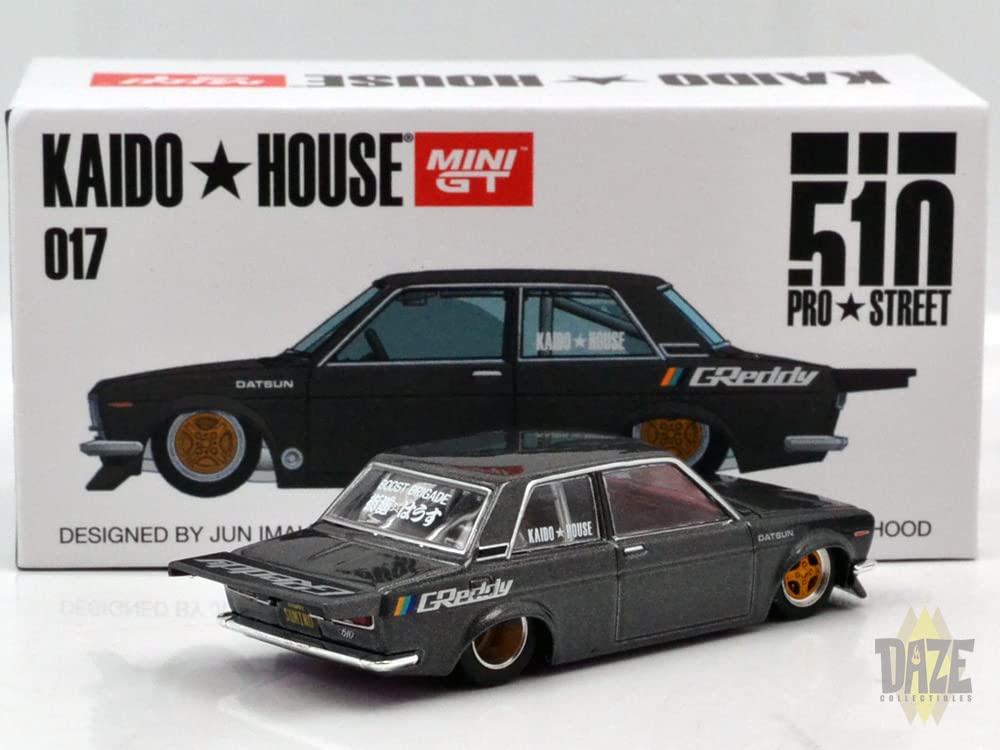MINI GT Scale Model KAIDO HOUSE DATSUN 510 PRO STREET GREDDY KHMG017 164 - (GRAY)