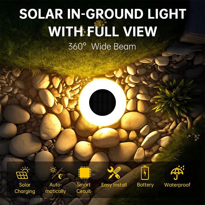 1/4Pcs Solar Step Lights Outdoor LED Lamp Garden Landscape Lighting Waterproof LED Path Light for Pathway Patio Driveway Decor
