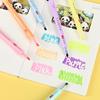 Erasable Double-Ended Fluorescent Marker Pen for Notes and Lines - Macaron Colors