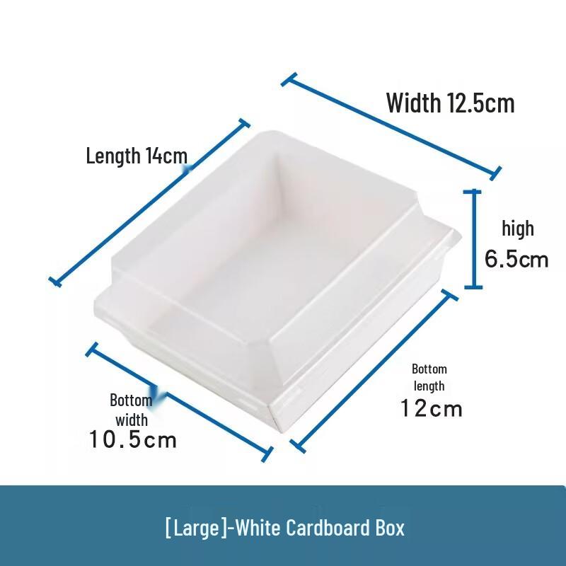 Miaojiayi Large White Cardboard Food Takeout Boxes, 100 Pcs
