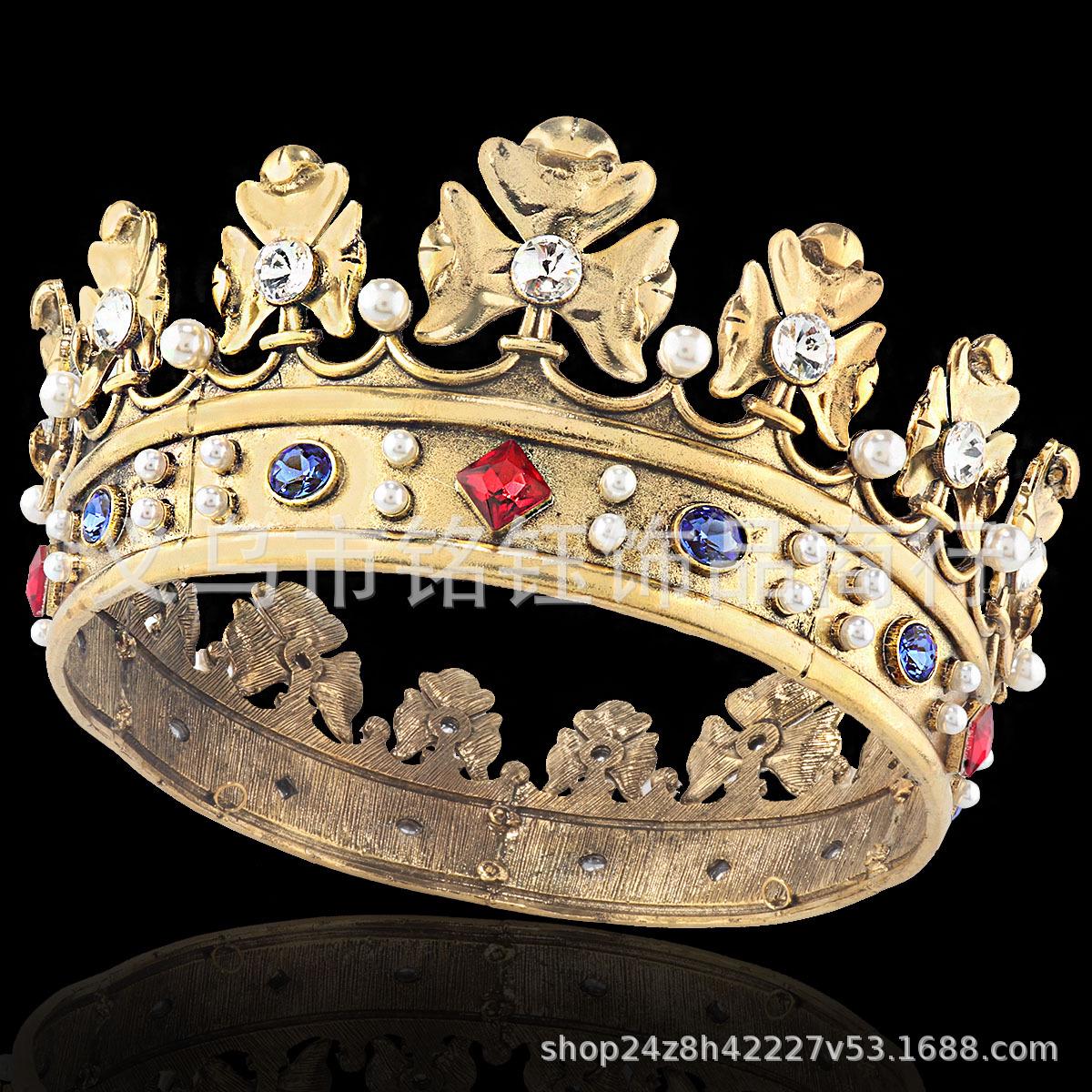 

Мужская барочная жемчужина корона - большой размер свадебный аксессуар