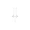 Sparkling Dance Star Artificial Crystal Drop Earrings Womens White
