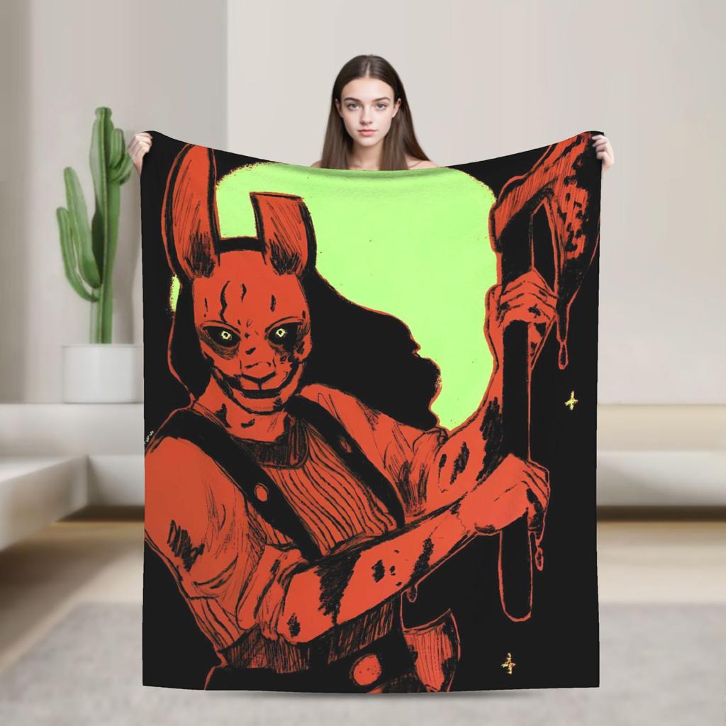 Dead by Daylights Art Flannel Blankets Autumn Super Soft Throw Blanket for Students Home Decor Fashion Bedspread Sofa Bed Cover