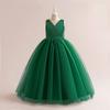 Christmas Dress Tulle Flower Girls Dress for Wedding Party Child Princess Pageant Long Gown Kids Dresses for Girls Formal Evening Clothes