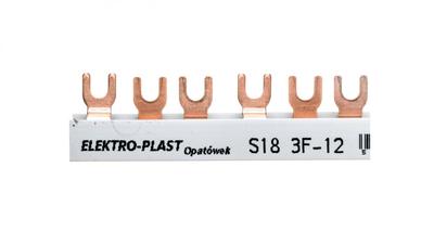 Verbindungsklemme 3P 63A 12mm2 Gabel (18mod.) 3F S18 3F-10 45.388