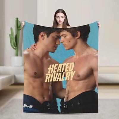 Heated Rivalry Flannel Blanket Canadian TV Show Vintage Throw Blankets for Sofa Bedding Lounge 150*125cm Bedspreads,