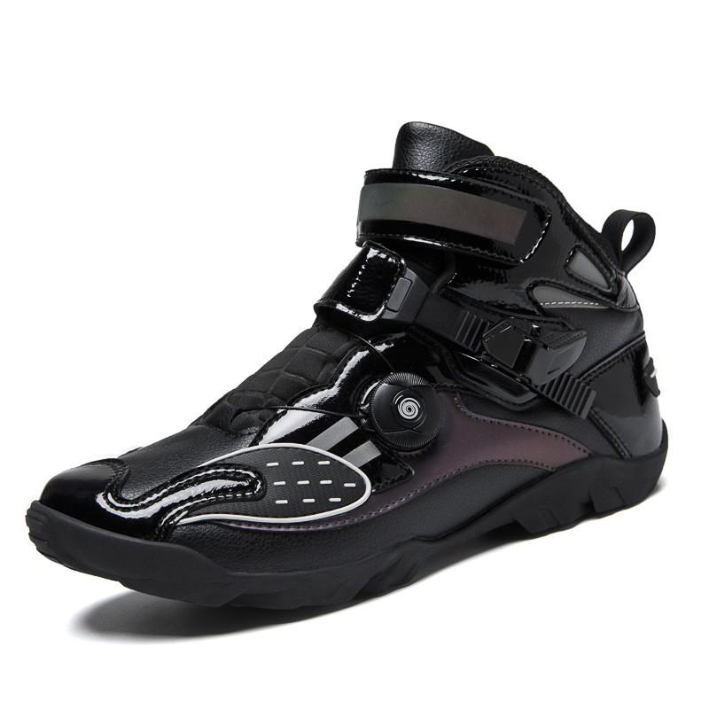 Mens Motorcycle Riding Boots All-Season Off-Road Touring Shoes Street Dirt Bike Riders