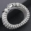 Cool Punk Chinese Loong Dragon Head Bracelet for Men 16MM Width Double Layer Square Franco Chain Bracelets Men's Male Jewellery