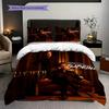 Mystery Lucifer Bedding (1 * duvet cover + 2 * pillowcase, without core) 2D Flat Duvet cover and pillowcase Christmas birthday gift Bedding set