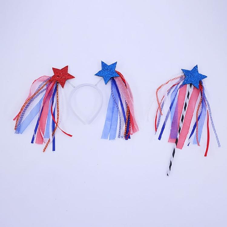 Julycostume Headbands Glittered Wand Star Julycostume Wand Head Bopper