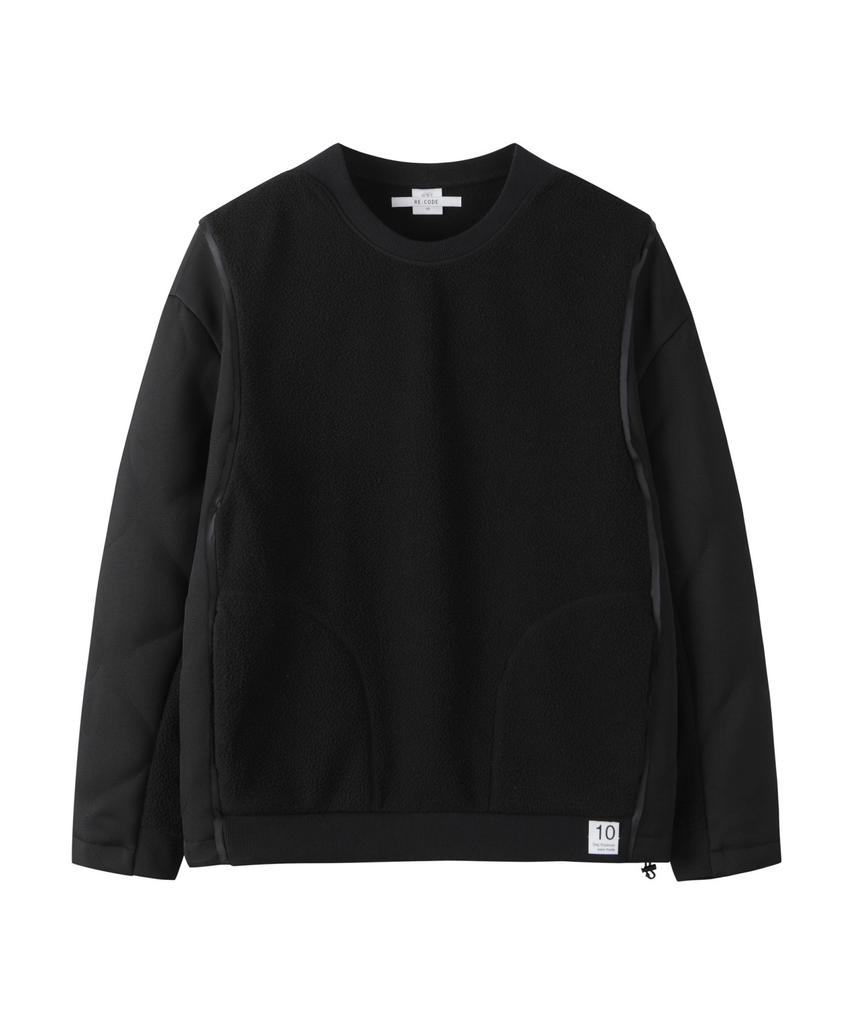 RECODE Bomber Sleeve Detail Sweatshirts_Rktaw23610Bkx